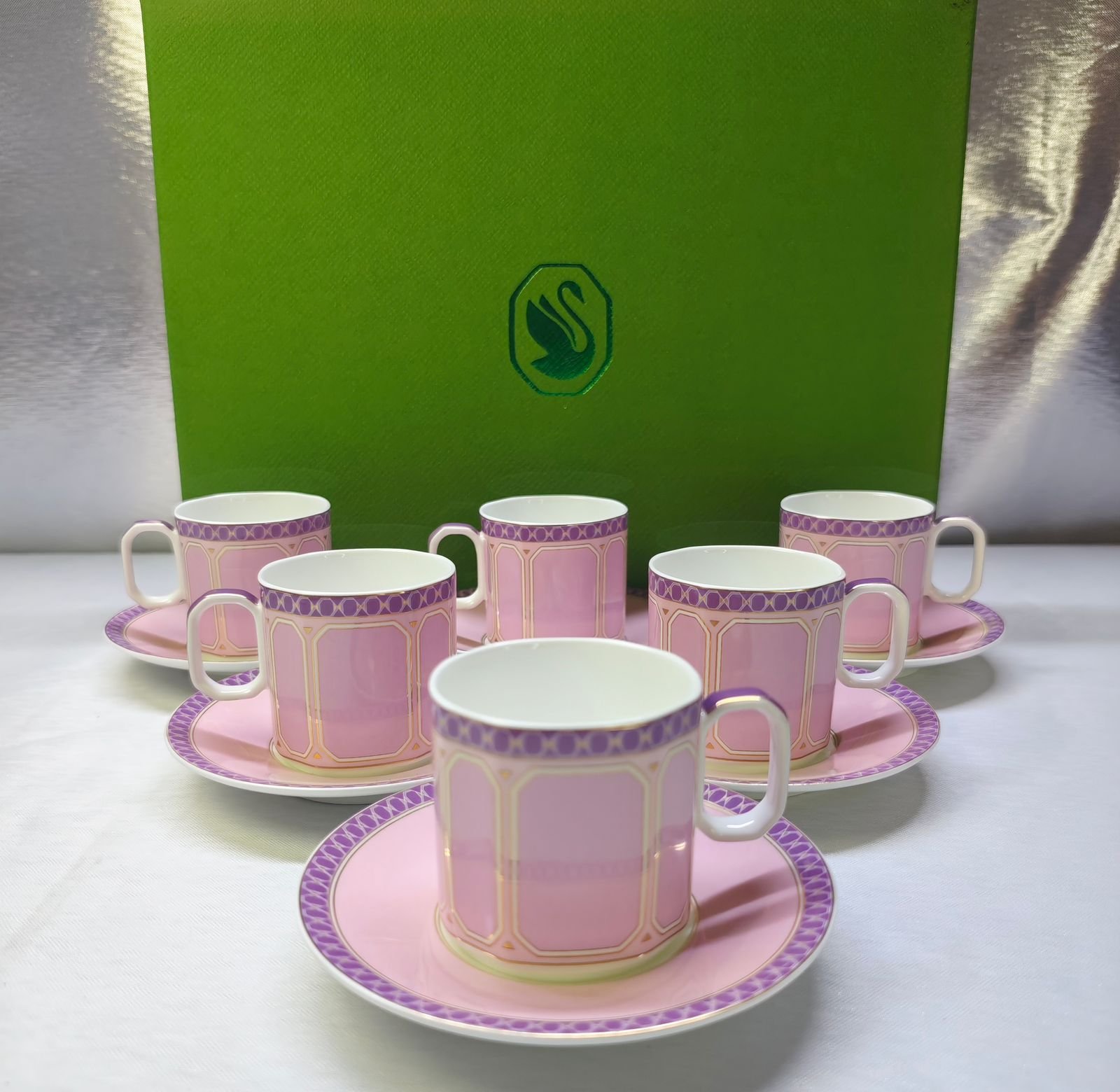 Swarovski Turkish coffee set of six cups with saucers available with many colors - Image 9 of 18